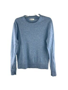 The Commons Size L 100% Cashmere Mens Light Blue Solid Knit Crew Neck Sweater